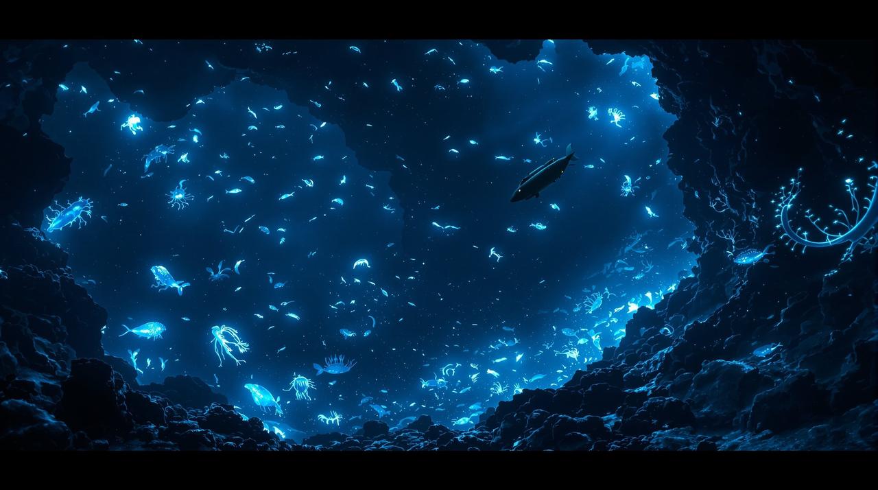 七七影视大全作品《深海探秘》宣传海报,纪录片类型作品
